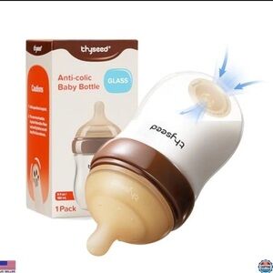 Thyseed Anti-Colic Baby Bottle new in box glass 5 oz 2-3 months